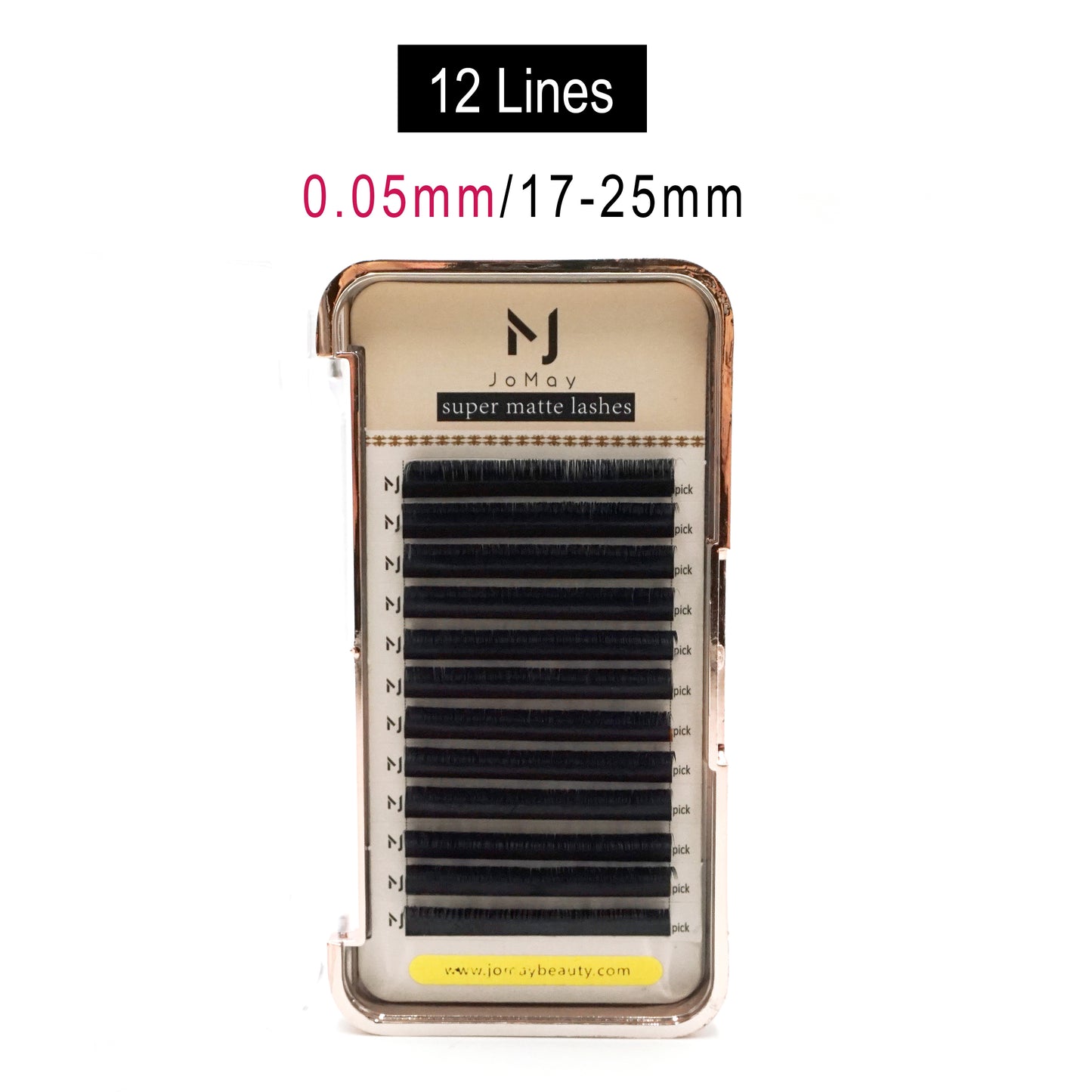 Jomay Super Matte individuals Lashes Extension 0.05mm 12 Lines(17-25mm)