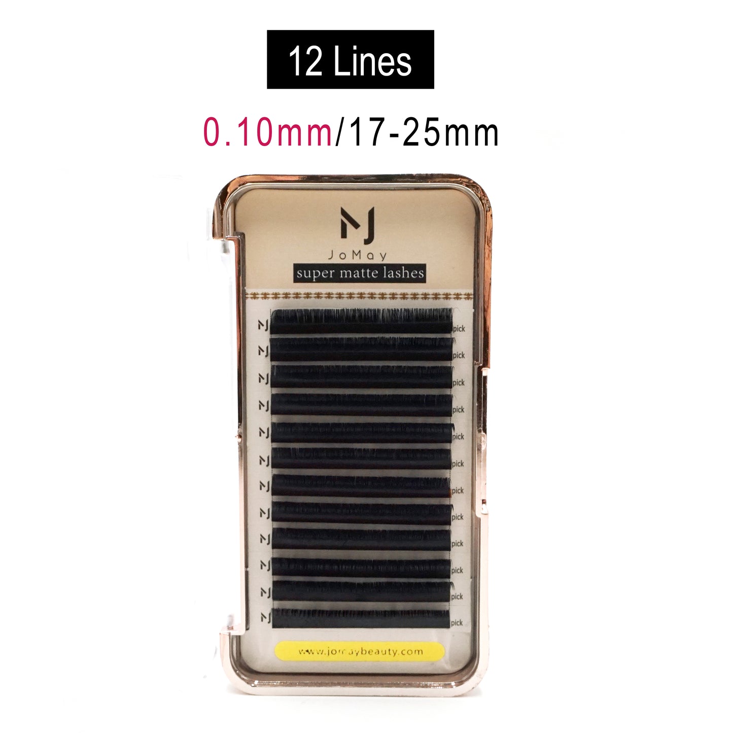 Jomay Super Matte individuals Lashes Extension 0.10mm 12 Lines(17-25mm)