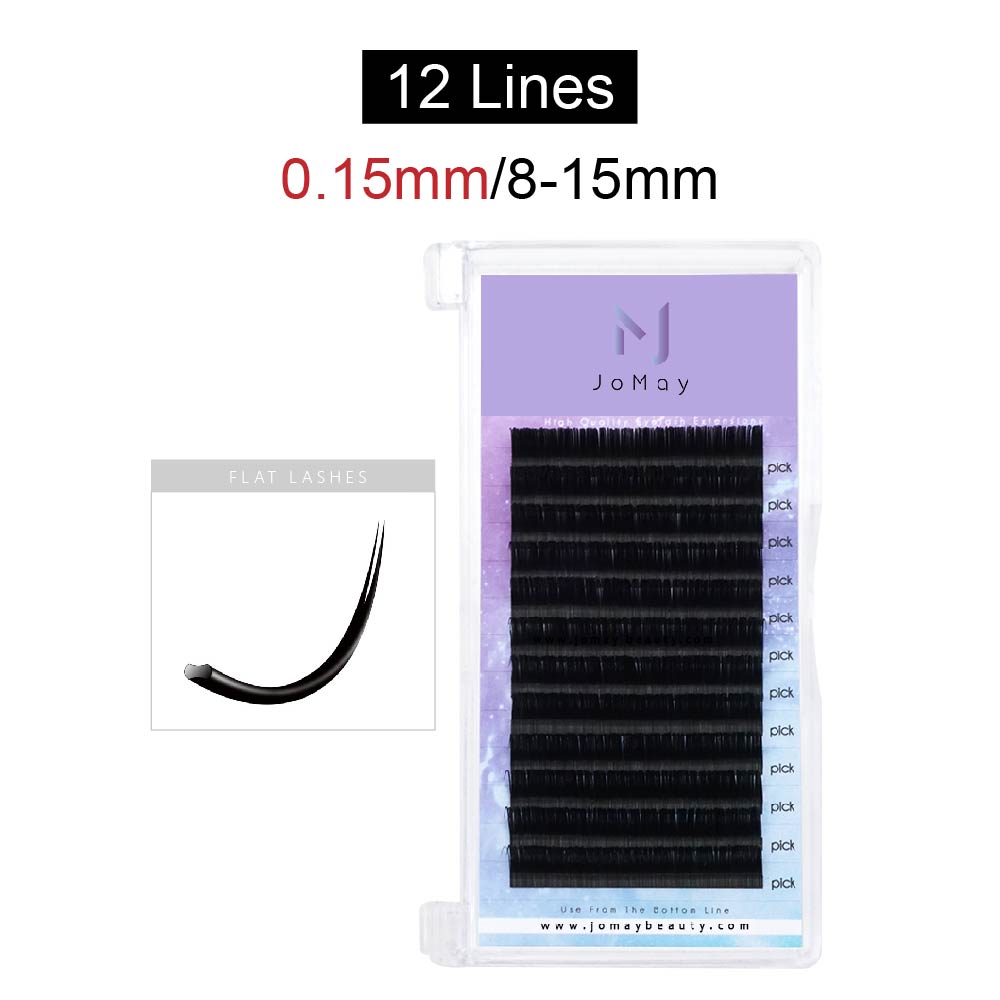 Jomay Flat Lashes 0.15mm 12 Lines(8-15mm)