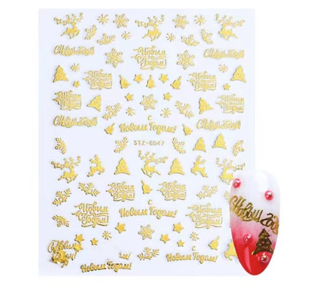Retro Red Santa Nail Sticker