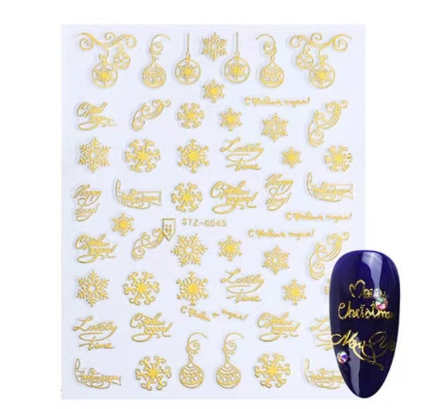 Retro Red Santa Nail Sticker