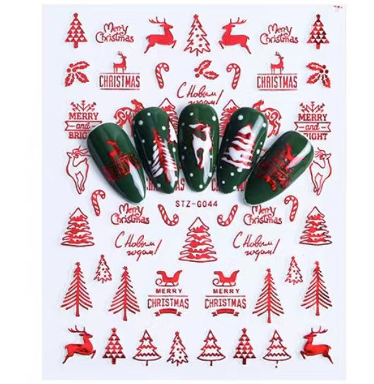 Retro Red Santa Nail Sticker