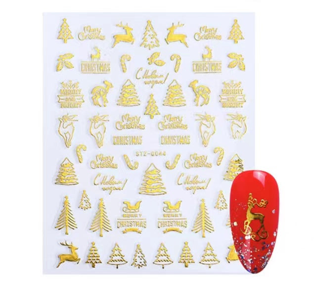 Retro Red Santa Nail Sticker