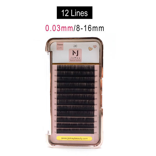 Jomay Nature Lashes 0.03mm 12 Lines（8-16mm）