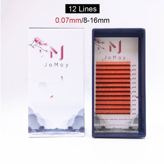 Jomay Red Lashes 0.07mm 12 Lines(8-16mm)