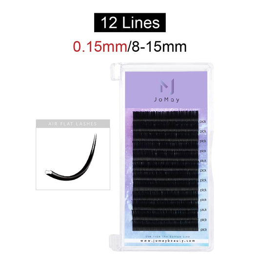 Jomay Air Flat Lashes 0.15mm 12 Lines(8-15mm)