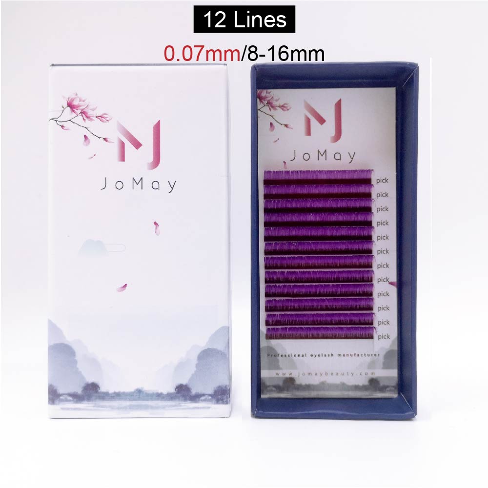 Jomay Purple Lashes 0.07mm 12 Lines(8-16mm)