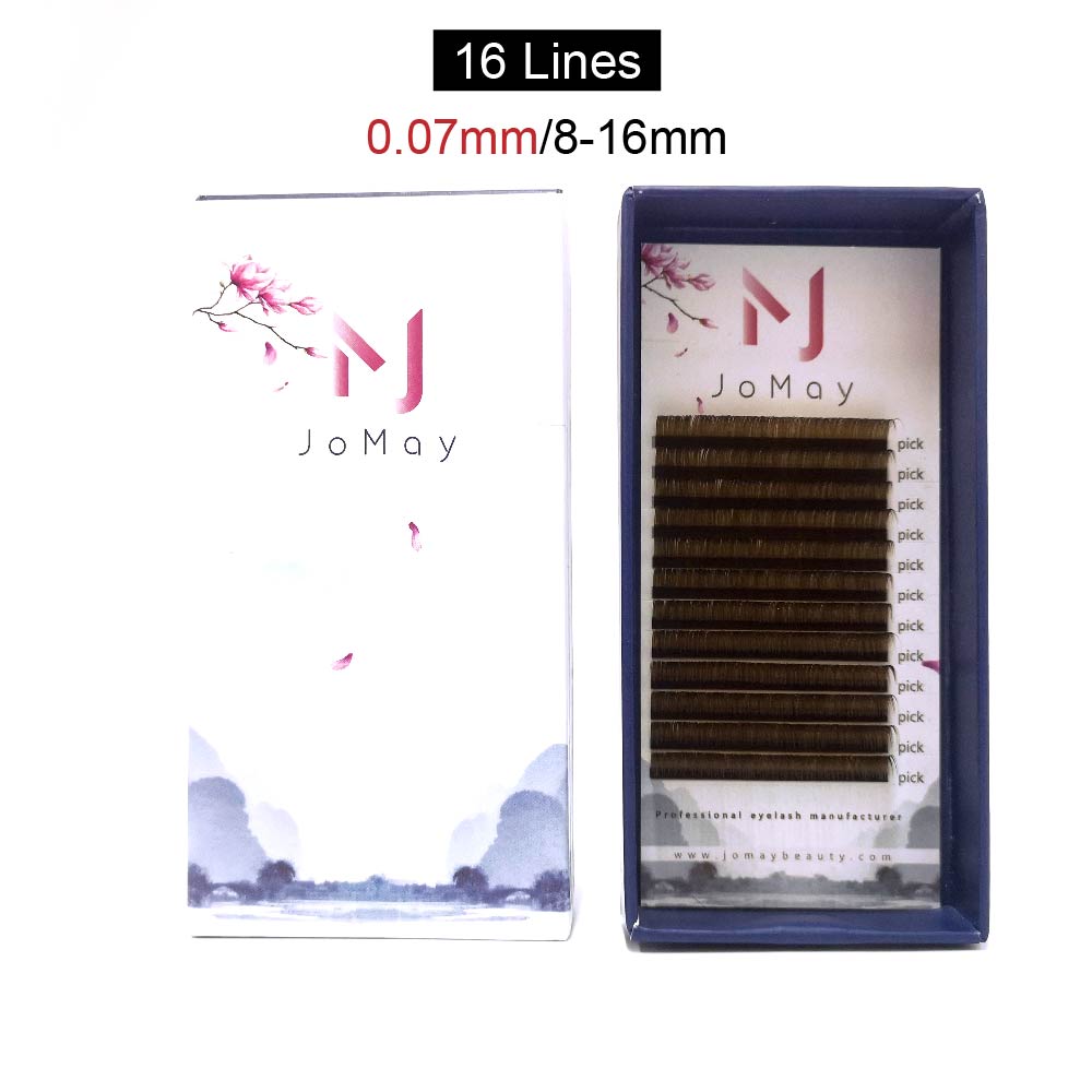 Jomay Brown Lashes 0.07mm 16 Lines(8-16mm)