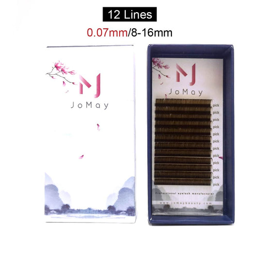 Jomay Brown Lashes 0.07mm 12 Lines(8-16mm)