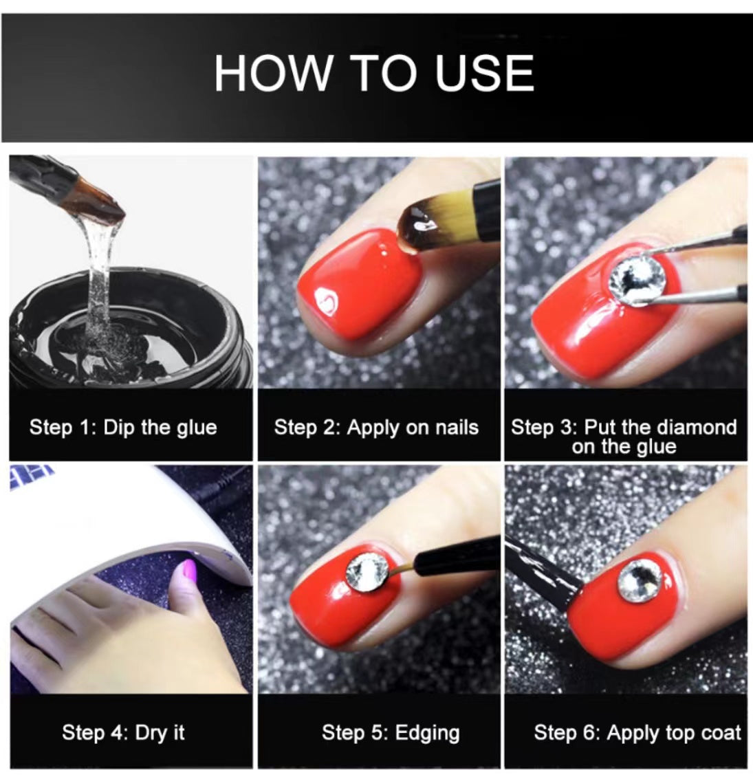 Nail stick drill glue