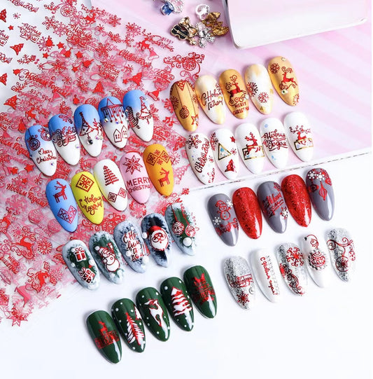 Retro Red Santa Nail Sticker