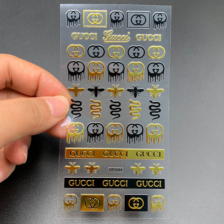 Big logo nail stickers