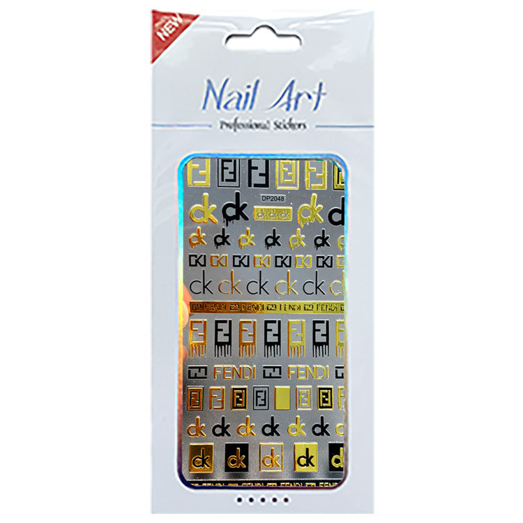 Big logo nail stickers