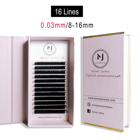 Jomay Velvet Lashes 0.03mm 16 Lines (8-16mm)