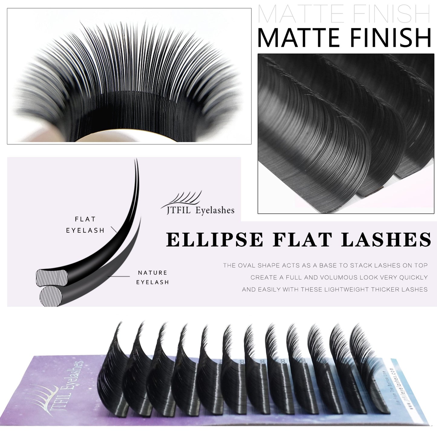 Jomay Flat Lashes 0.20mm 12 Lines(8-15mm)