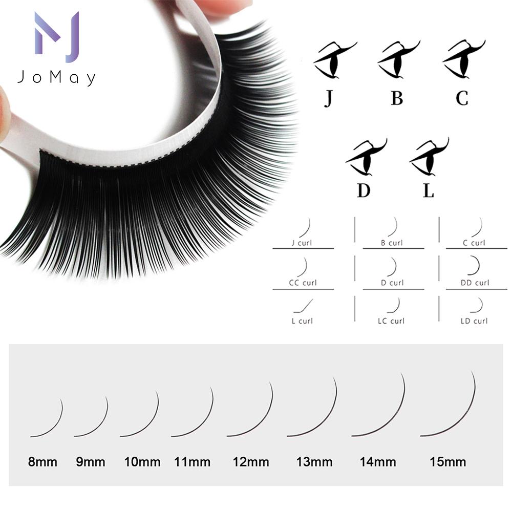 Jomay Super Matte individuals Lashes Extension 0.05mm 12 Lines（8-16mm）