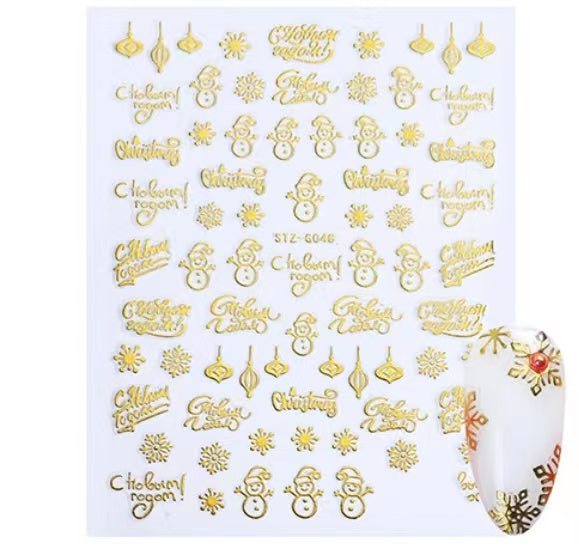 Retro Red Santa Nail Sticker