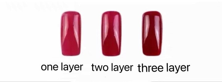 Transparent bottles of visual color nail glue