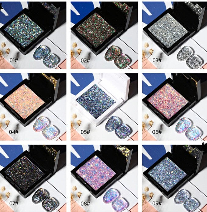 Solid glitter 36 colors flash nail powder