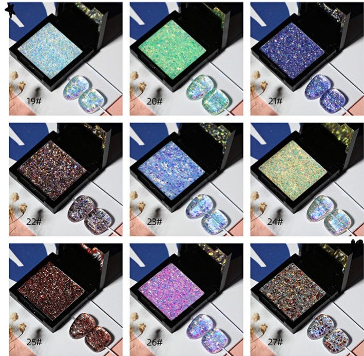 Solid glitter 36 colors flash nail powder